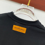 LV T-SHIRT EMBROIDERED LOGO IN BLACK COTTON 238879