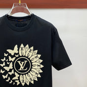 LV T-SHIRT IN BLACK PURE COTTON CLASSIC LOGO PATTERN 238881