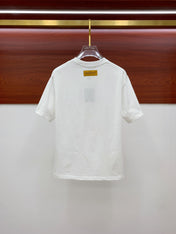 LV T-SHIRT IN WHITE PURE COTTON EMBROIDERED LOGO 238888