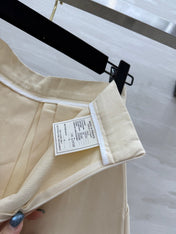 CC Pastoral Style Butterfly Skirt Beige Cotton
