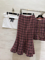 CHANEL 26S WOOL JACKET AND SKIRT SET 925
