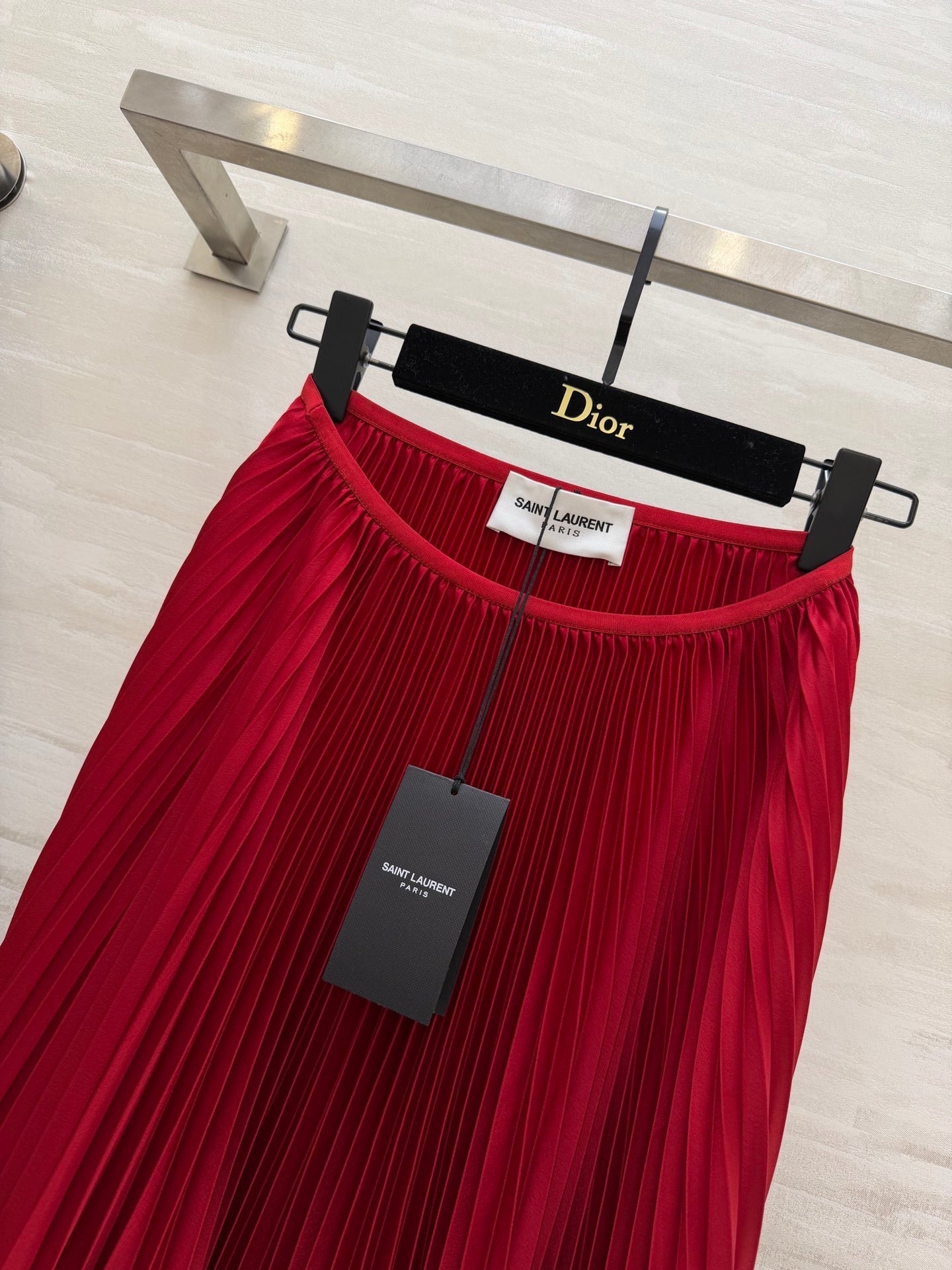 YSL 26S PLEATED MIDI SKIRT 268