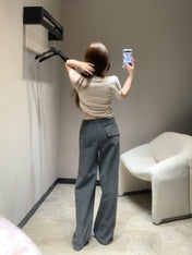 MIUMIU WIDE-LEG PANTS STYLE 657