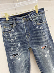 LV BLUE MONOGRAM DENIM JEAN 239498