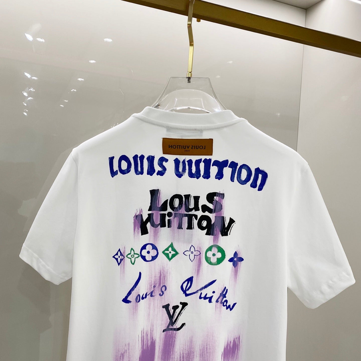 LV SHORT-SLEEVED T-SHIRT WHITE COTTON 238853