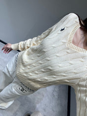 RALPH LAUREN KNITTED V-NECK SWEATER 404