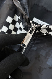 LV HOODED JACKET BLACK AND WHITE DAMIER 239118