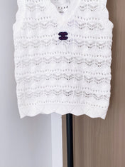 CHANEL 26S V-NECK KNITTED VEST 861