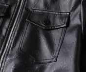 LV SHIRT JACKET IN BLACK MONOGRAM EMBOSSED CALFSKIN 238993