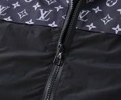LV HOODED JACKET NAVY BLUE MONOGRAM AND BLACK 239169
