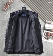 LV HOODED JACKET NAVY BLUE MONOGRAM AND BLACK 239169