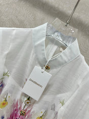 ZIMMERMANN SHORT DRESS WITH A STAND COLLAR 275119