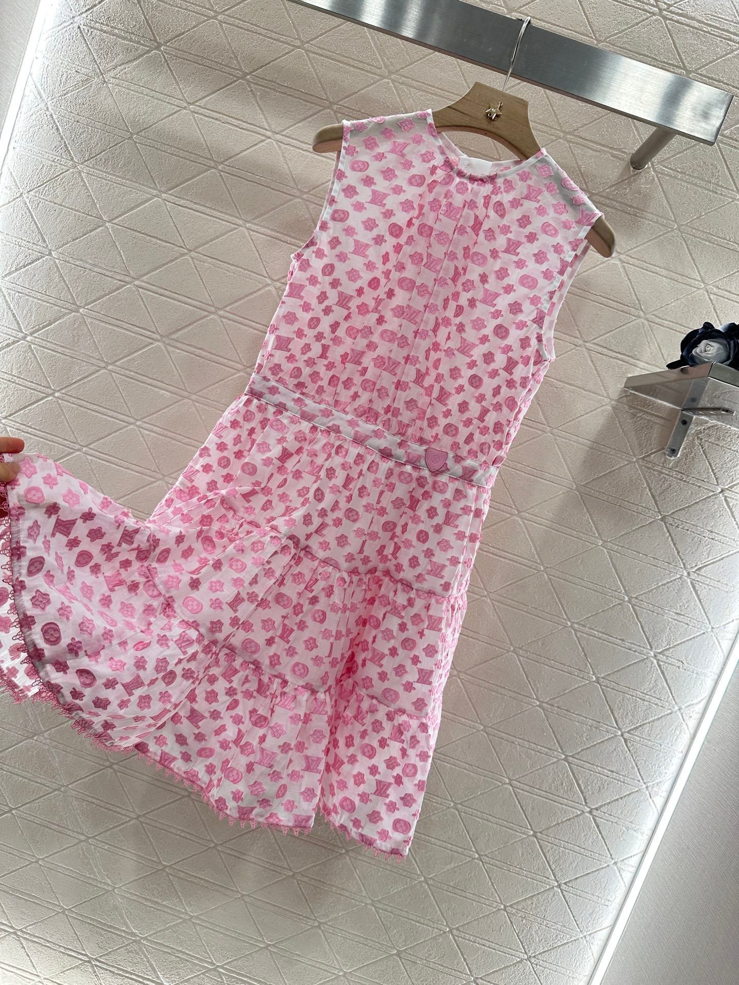 LV 25S SLEEVELESS JACQUARD DRESS 265595