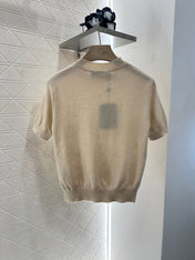 LV CREW NECK TOP WITH EMBROIDERED TEXT 272305