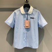 MIUMIU 26S PREPPY SHORT SLEEVE SHIRT 983