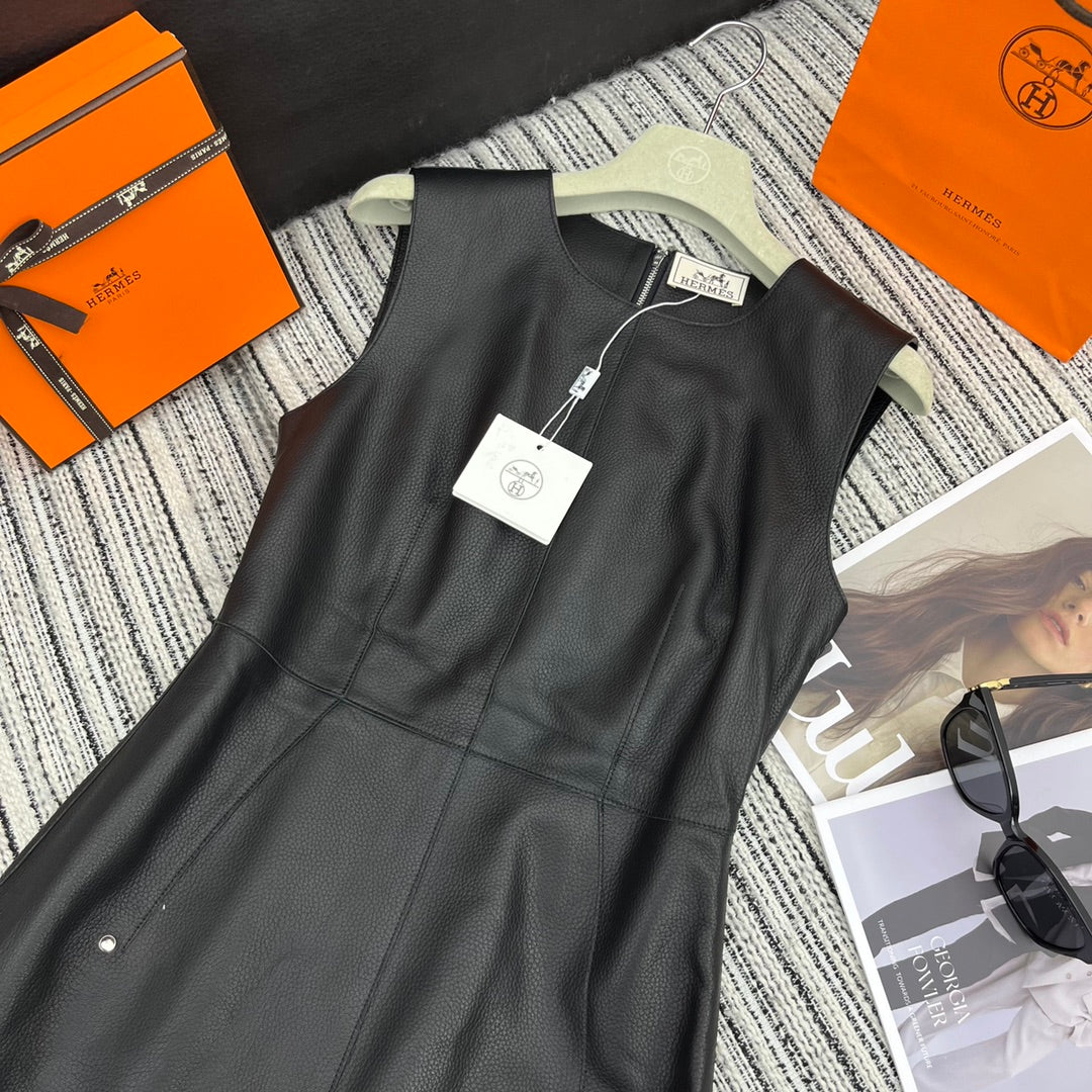 HERMES 25S ROUND-NECK VEST DRESS 347