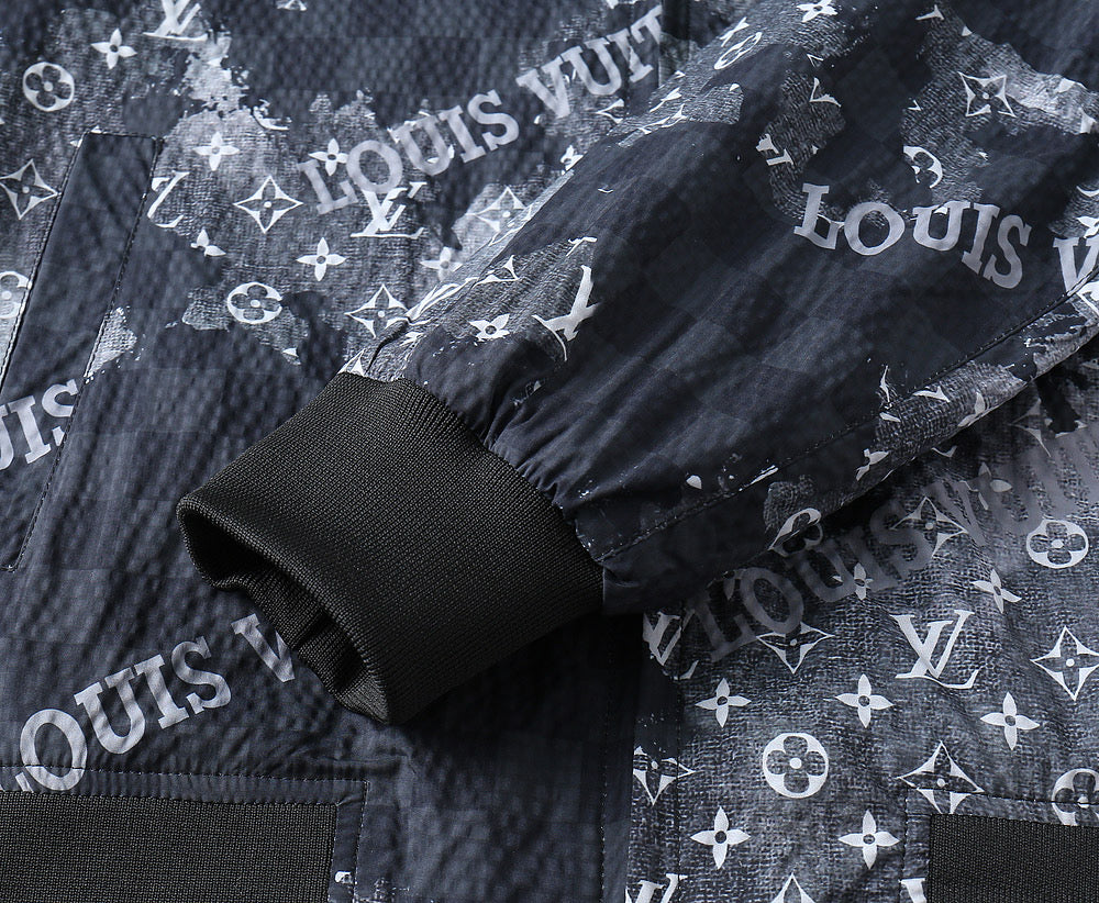 LV NAVY BLUE MONOGRAM AND DAMIER JACKET 239046