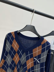 MIUMIU LONG-SLEEVE V-NECK SWEATER 275895