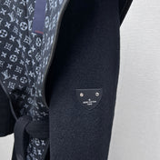 LV MONOGRAM MAXI COLLAR COAT IN BLACK WOOL 288066