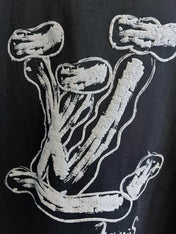 LV T-SHIRT IN BLACK PURE COTTON LOGO PRINT 238774