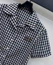 MIU 25S SHORT SLEEVE PLAID SHIRT 264708