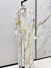 HERMES 25S LONG SILK DRESS 043