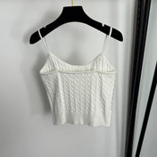 CHANEL 26S KNITTED RHINESTONE-EMBELLISHED CAMI 681