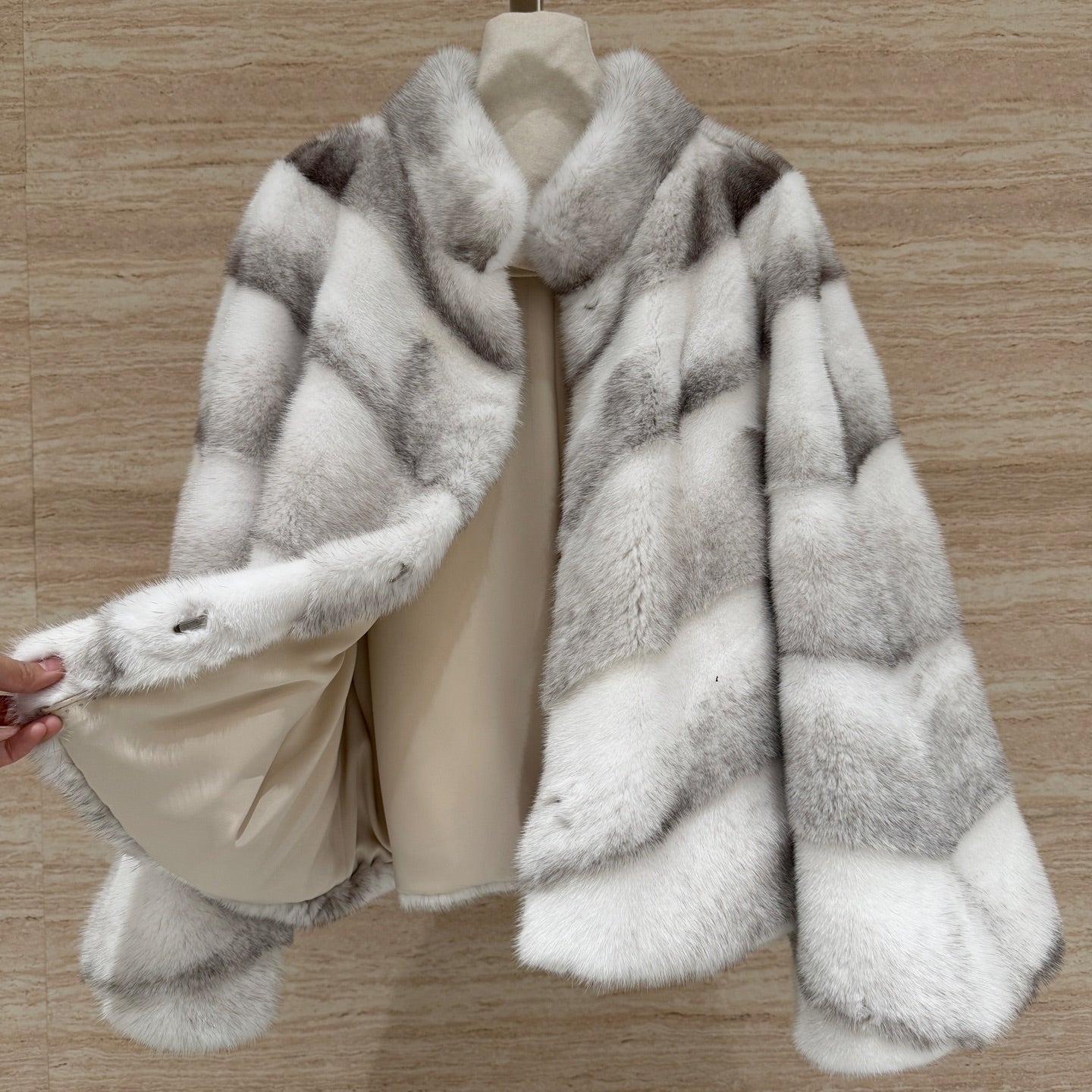 DIOR 25S STAND-COLLAR MINK FUR JACKET 778
