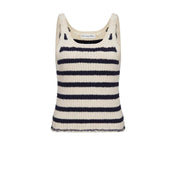 Striped knitted Beige Black Cardigan