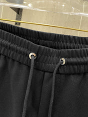 LV CASUAL SHORTS BLACK COTTON STRETCH FABRIC 239609