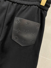 LV CASUAL SHORTS BLACK COTTON STRETCH FABRIC 239609