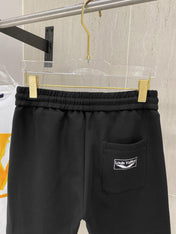 LV CASUAL SHORTS BLACK COTTON STRETCH FABRIC 239613