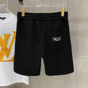 LV CASUAL SHORTS BLACK COTTON STRETCH FABRIC 239613
