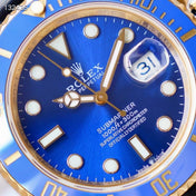 SUBMARINER DATE 41 GOLD CASE LEATHER STRAP