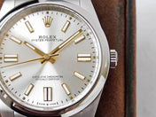 OYSTER PERPETUAL 41 STAINLESS STEEL GOLD GREY DIAL