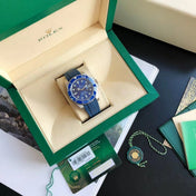 SUBMARINER DATE 41 BLUE BEZEL RUBBER STRAP