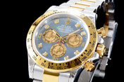 DAYTONA GOLD STEEL CUSTOM MOP DIAL DIAMOND NUMERALS